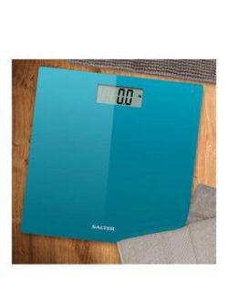 Salter Glass Digital Platform Bathroom Scale &Ndash; Aqua